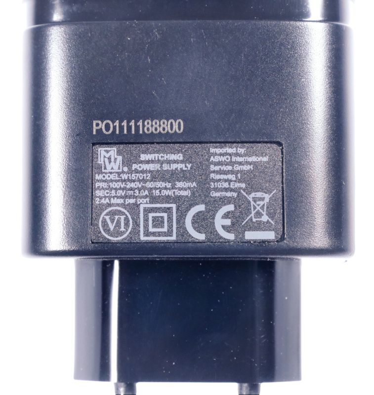 MW CA15WU HÁROM KIMENETES TÖLTŐ USB-C + USB-A 3,0A, 15W — eredeti alkatrész